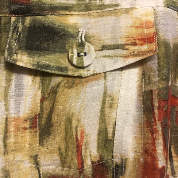 Chico’s linen blend jacket size 2 - Picture 6 of 9